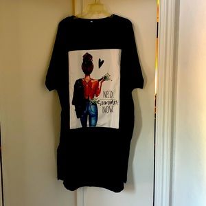 Long Shirt dress black and white